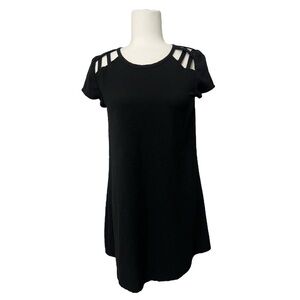 Speechless Black Dress with Zipper Detail